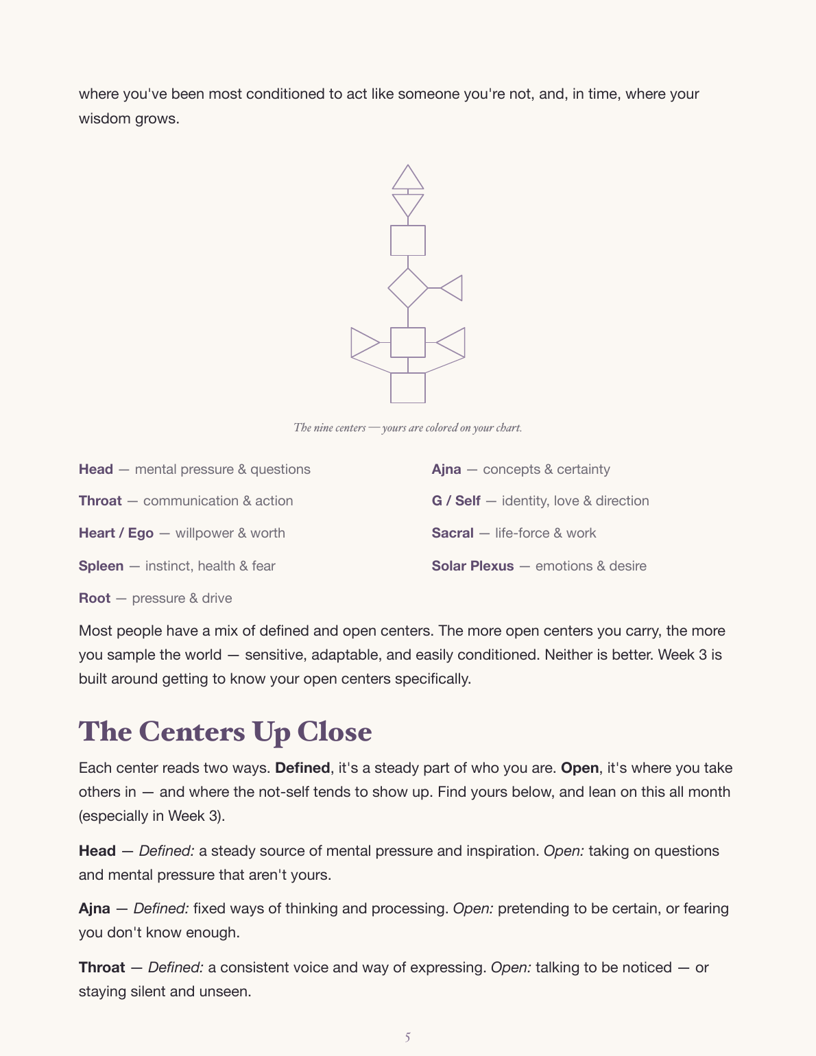 The Nine Centers reference page