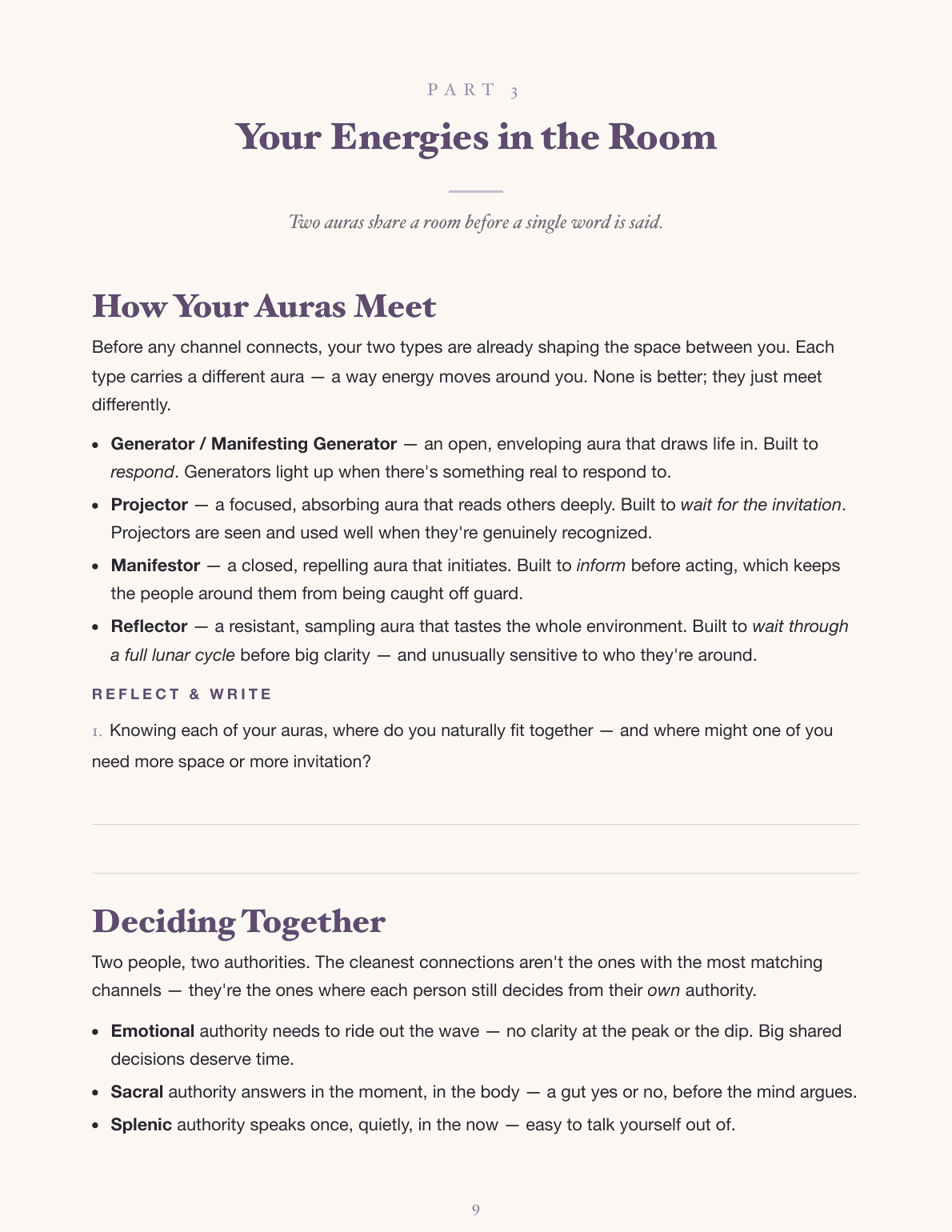 How Your Auras Meet and Deciding Together
